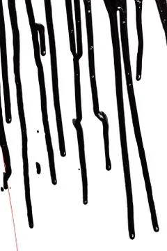 Flows of black paint Foto stock