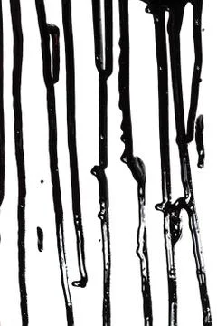 Flows of black paint Stock-Fotos