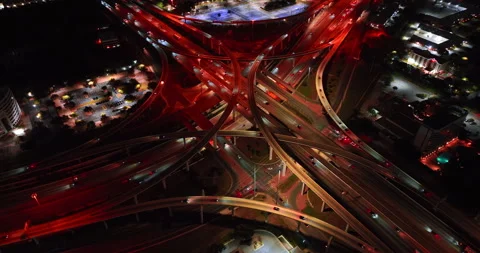 Flows of cars move to the different sides on the city. Stock Footage 324168038