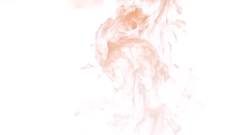 Flows of pale rose paint Stock Footage 165666413