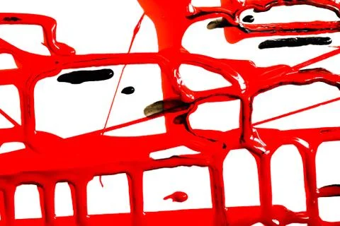Flows of red paint Stock Photos