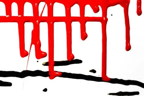 Flows of red paint Stock-Fotos