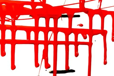 Flows of red paint Stock Photos