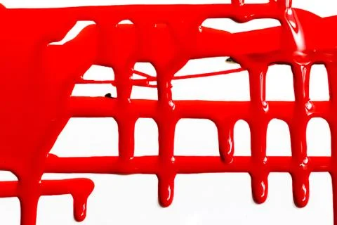Flows of red paint Stock Photos