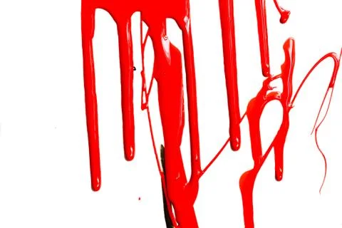 Flows of red paint Stock Photos