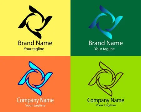 FlowSync/Spiral Motion/Infinite Harmony/Dynamic Rotation/EcoCycle logo design Stock Illustration