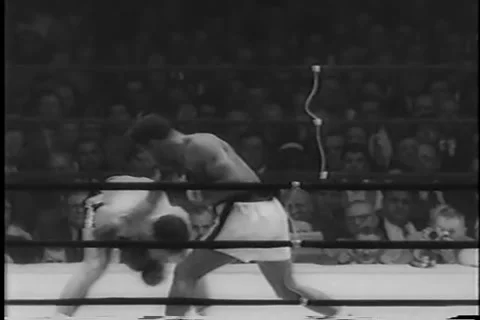 Floyd Patterson vs Brian London - Boxing 1959 archival Stock Footage 201341633