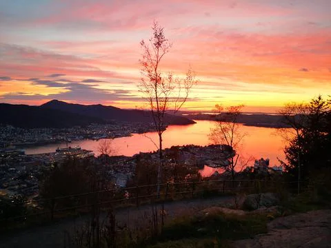 Floyen,Bergen,Norway Stock Photos