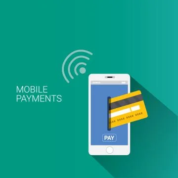 Flsmartphone processing of mobile payments Stock Illustration