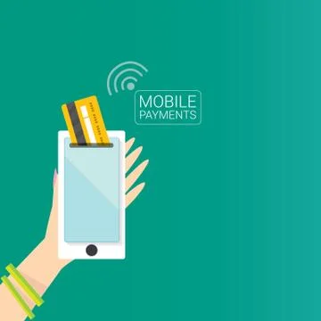 Flsmartphone processing of mobile payments Stock Illustration