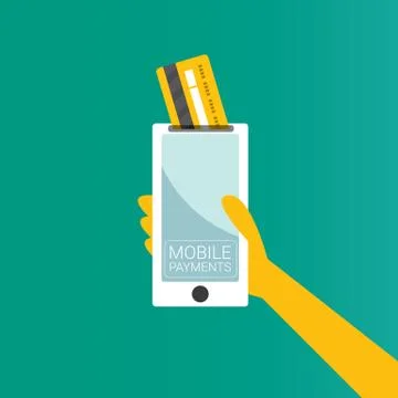 Flsmartphone processing of mobile payments Stock Illustration