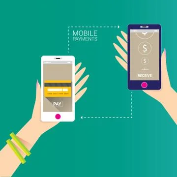 Flsmartphone processing of mobile payments Stock Illustration
