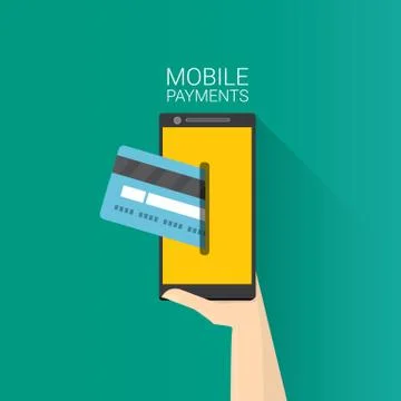 Flsmartphone processing of mobile payments Stock Illustration