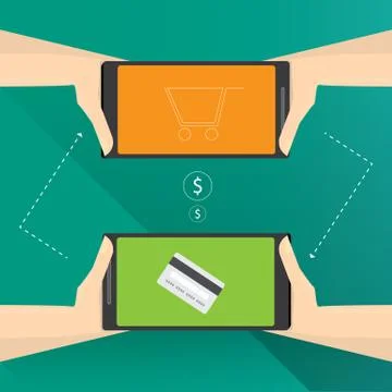 Flsmartphone processing of mobile payments 스톡 일러스트