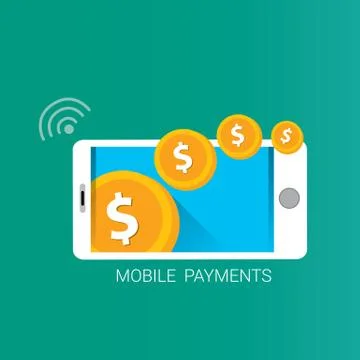 Flsmartphone processing of mobile payments Stock Illustration
