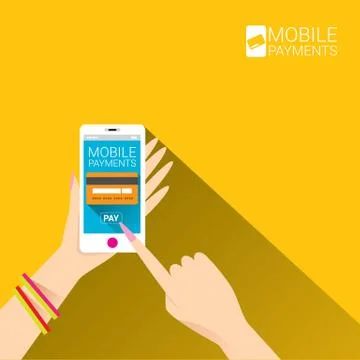Flsmartphone processing of mobile payments Stock Illustration