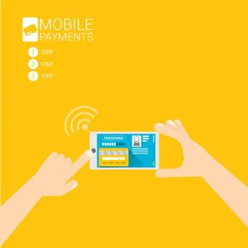 Flsmartphone processing of mobile payments 스톡 일러스트