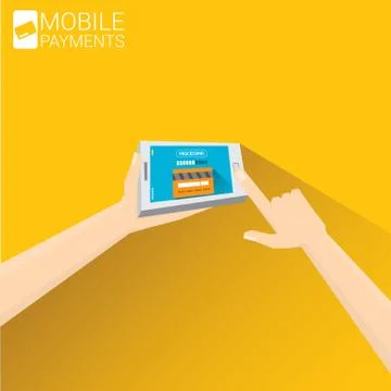 Flsmartphone processing of mobile payments 스톡 일러스트