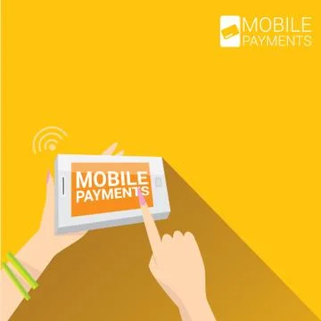 Flsmartphone processing of mobile payments Illustrazione stock