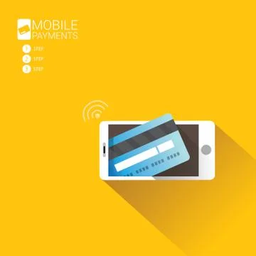 Flsmartphone processing of mobile payments Stock Illustration