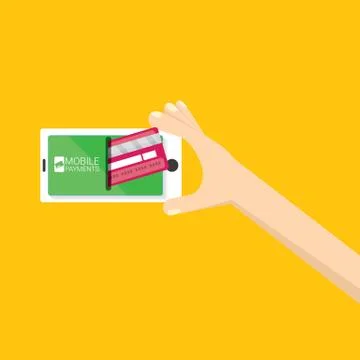Flsmartphone processing of mobile payments 스톡 일러스트