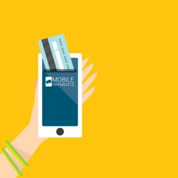 Flsmartphone processing of mobile payments 스톡 일러스트