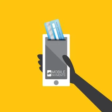 Flsmartphone processing of mobile payments 스톡 일러스트