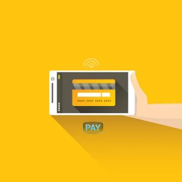 Flsmartphone processing of mobile payments Stock Illustration