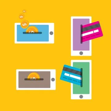 Flsmartphone processing of mobile payments Stock Illustration