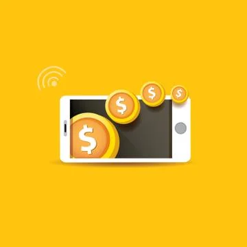 Flsmartphone processing of mobile payments 스톡 일러스트
