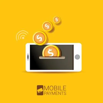 Flsmartphone processing of mobile payments 스톡 일러스트