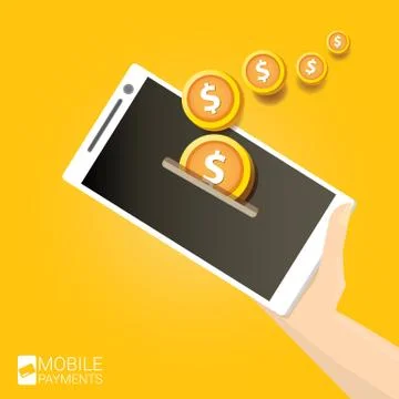 Flsmartphone processing of mobile payments Stock Illustration
