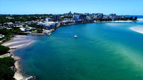 Flting over coast Stock Footage 99775444