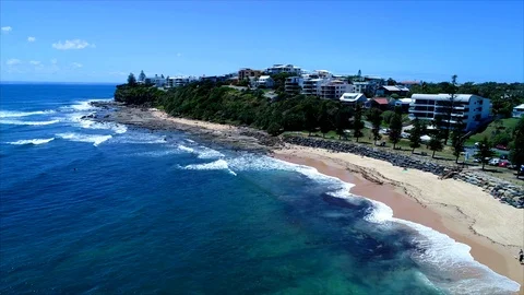 Flting over coast Stock Footage 99813111