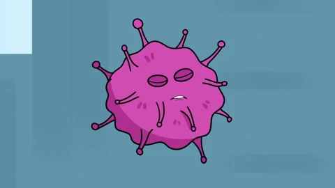 Flu And Covid Bacteria Talking Stock Footage 281553557