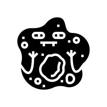 Flu bacteria virus glyph icon vector illustration Stock Illustration