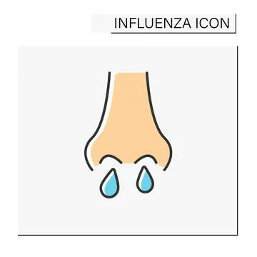 Flu color icon Illustrazione stock