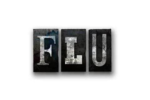 Flu Concept Isolated Letterpress Type Stock Illustration