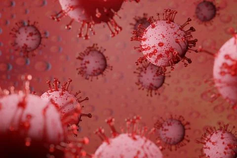 Flu COVID-19 virus cell virus background. Coronavirus outbreak influenza Stock Illustration