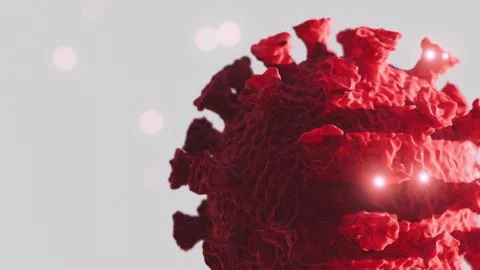 Flu COVID-19 virus variant of Coronavirus Illustration