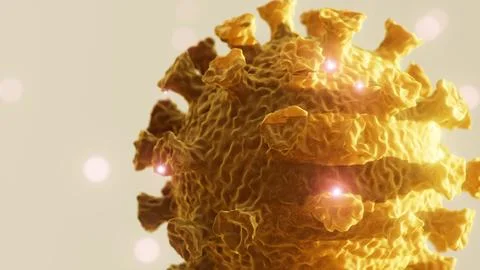 Flu COVID-19 virus variant of Coronavirus Illustration