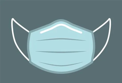 Flu protection face mask front view vector illustration Stock Illustration