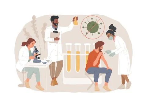 Flu shot isolated concept vector illustration. Ilustración de archivo