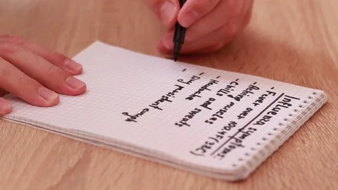 Flu symptoms list writing 스톡 동영상 82196312