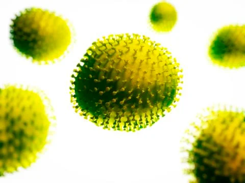 Flu virus, artwork Stock Illustration
