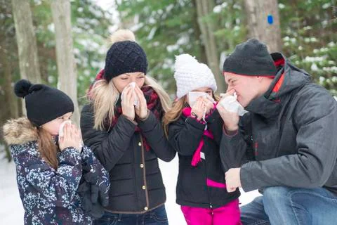 Flu virus tissue 写真素材