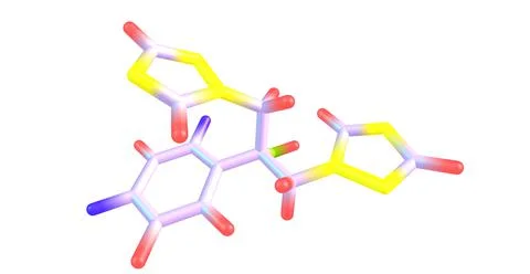 Fluconazole molecular structure isolated on white Stock Illustration