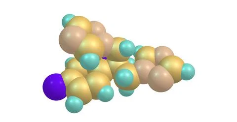Fluconazole molecular structure isolated on white Stock Illustration