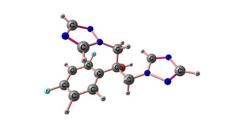 Fluconazole molecular structure isolated on white Stock Illustration