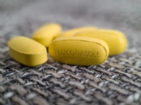 Fluconazole tablet pill Stock Photos